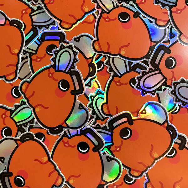 Chainsaw Man Pochita Iridescent Holographic Sticker