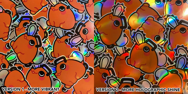 Chainsaw Man Pochita Iridescent Holographic Sticker