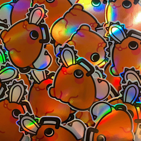 Chainsaw Man Pochita Iridescent Holographic Sticker