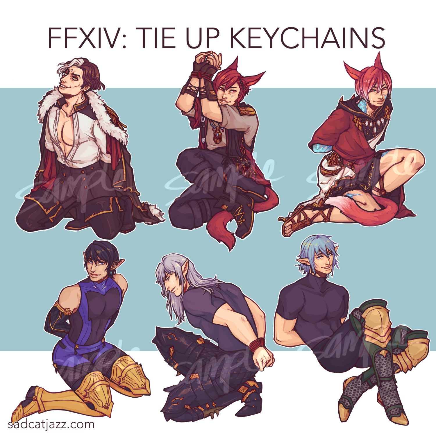[Preorder/In stock] FFXIV: Tie-Up Keychains